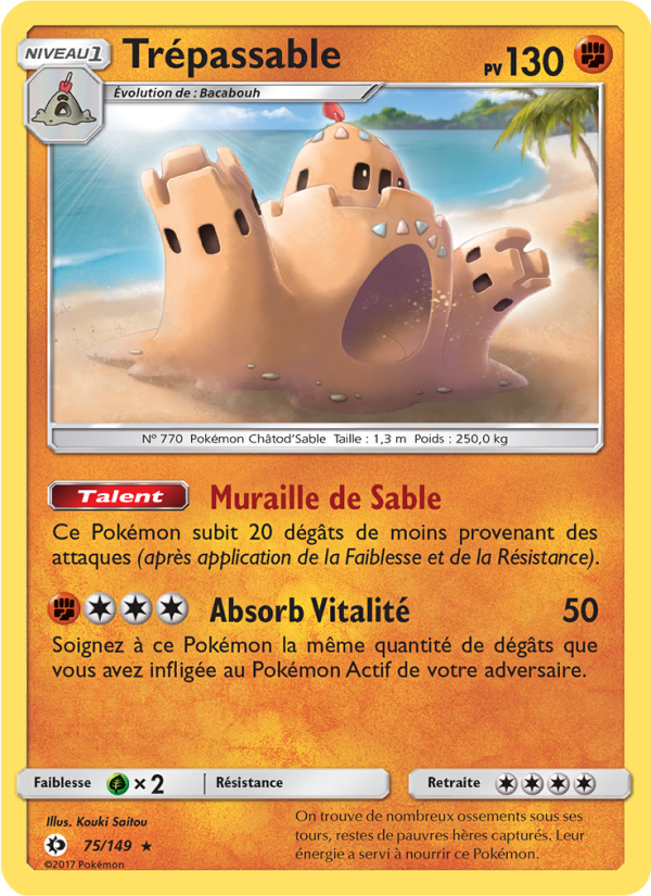 Trépassable 75 — Soleil et Lune (French Pokémon TCG card)