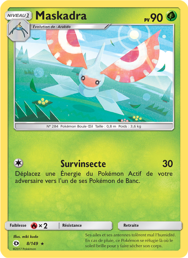 Maskadra 8 — Soleil et Lune (French Pokémon TCG card)