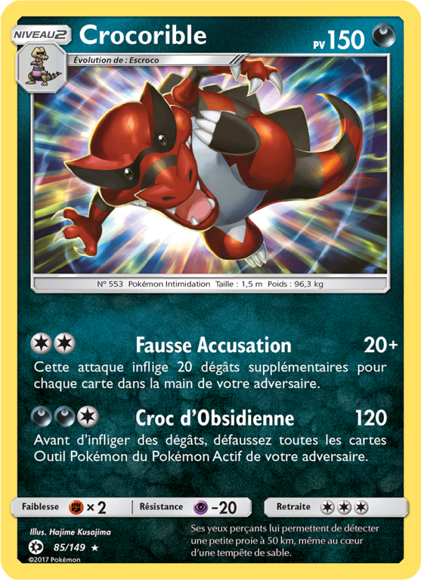 Crocorible 85 — Soleil et Lune (French Pokémon TCG card)