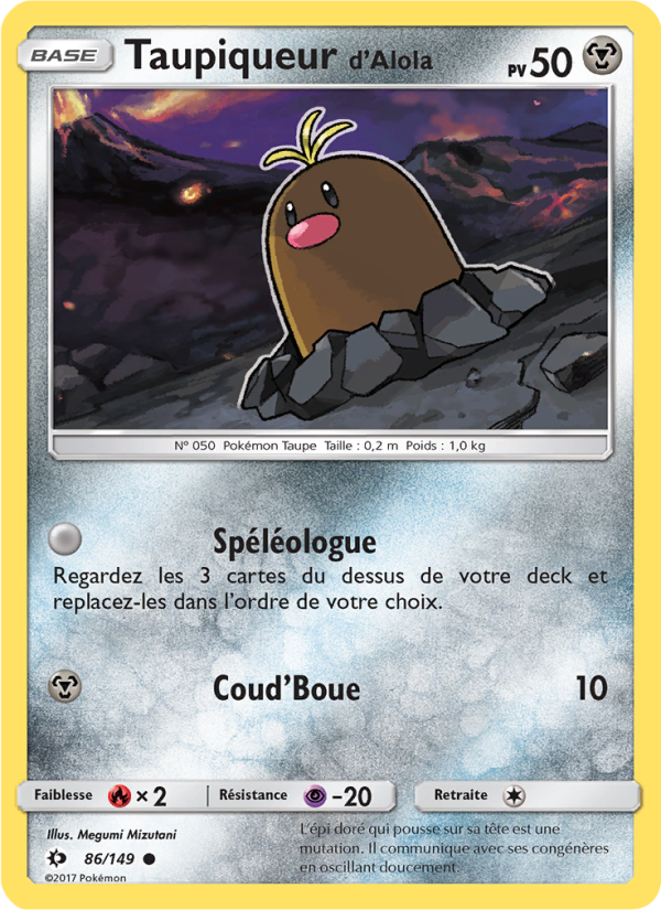 Taupiqueur d’Alola 86 — Soleil et Lune (French Pokémon TCG card)