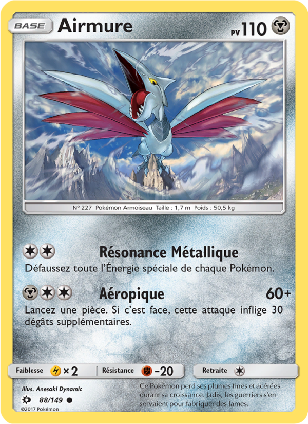 Airmure 88 — Soleil et Lune (French Pokémon TCG card)