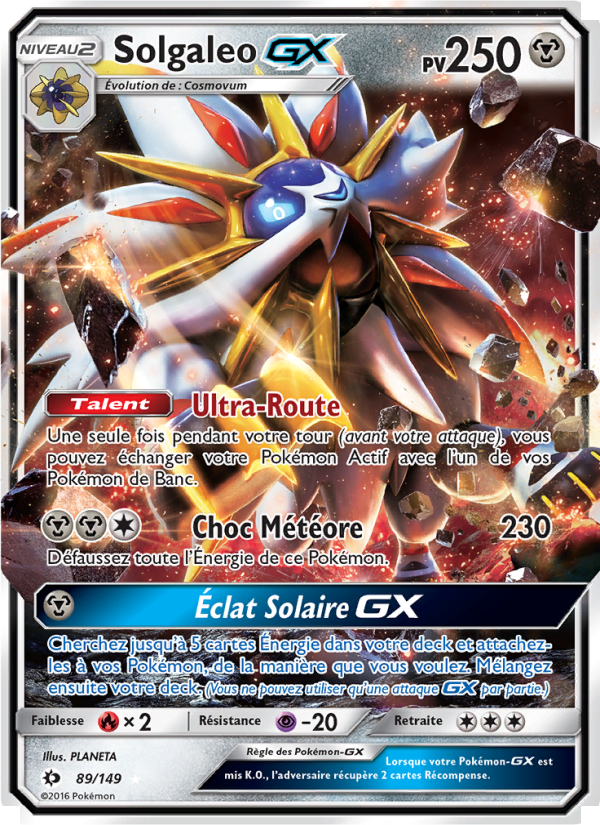 Solgaleo GX 89 — Soleil et Lune (French Pokémon TCG card)