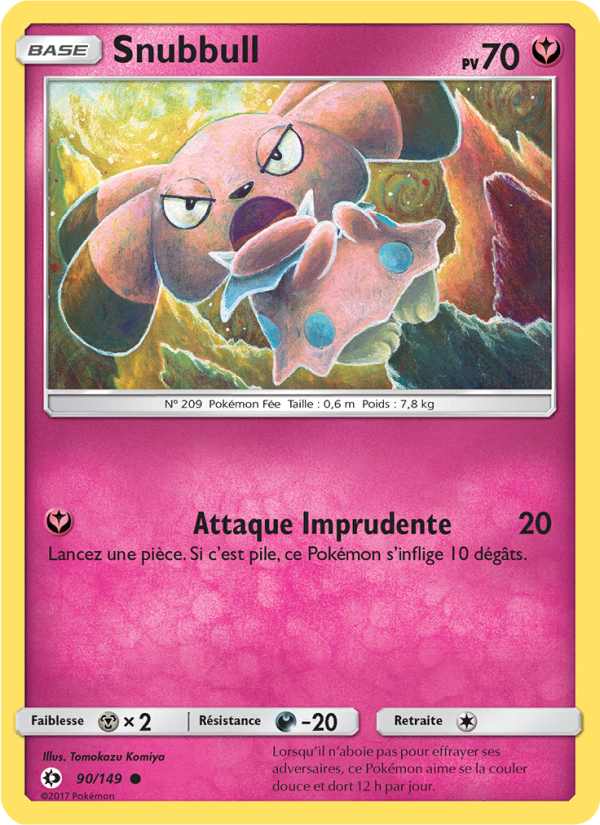 Snubbull 90 — Soleil et Lune (French Pokémon TCG card)