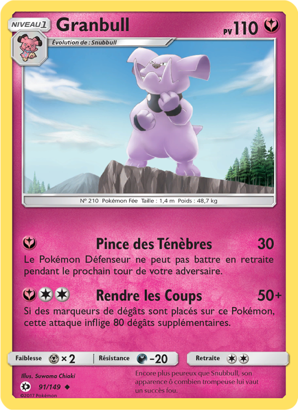 Granbull 91 — Soleil et Lune (French Pokémon TCG card)