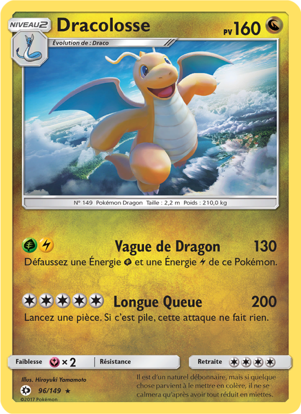 Dracolosse 96 — Soleil et Lune (French Pokémon TCG card)