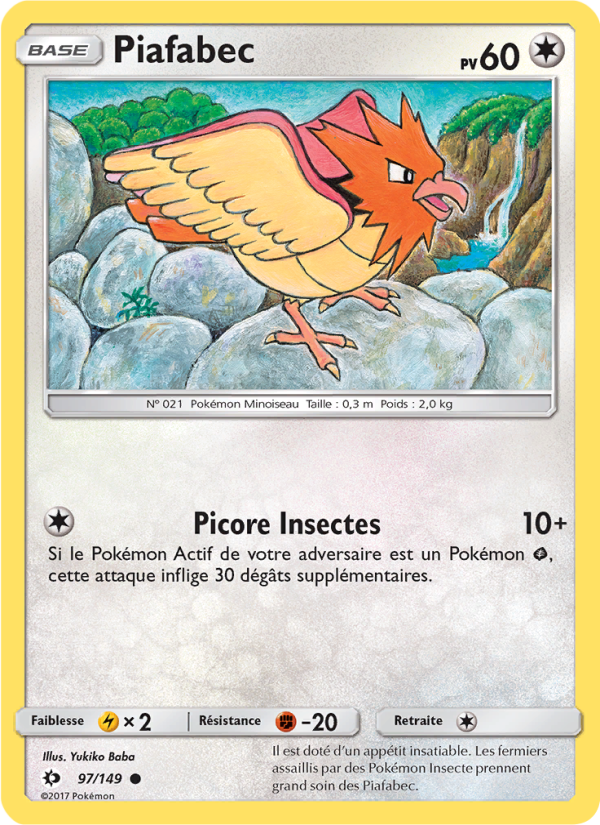 Piafabec 97 — Soleil et Lune (French Pokémon TCG card)