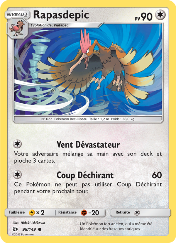 Rapasdepic 98 — Soleil et Lune (French Pokémon TCG card)