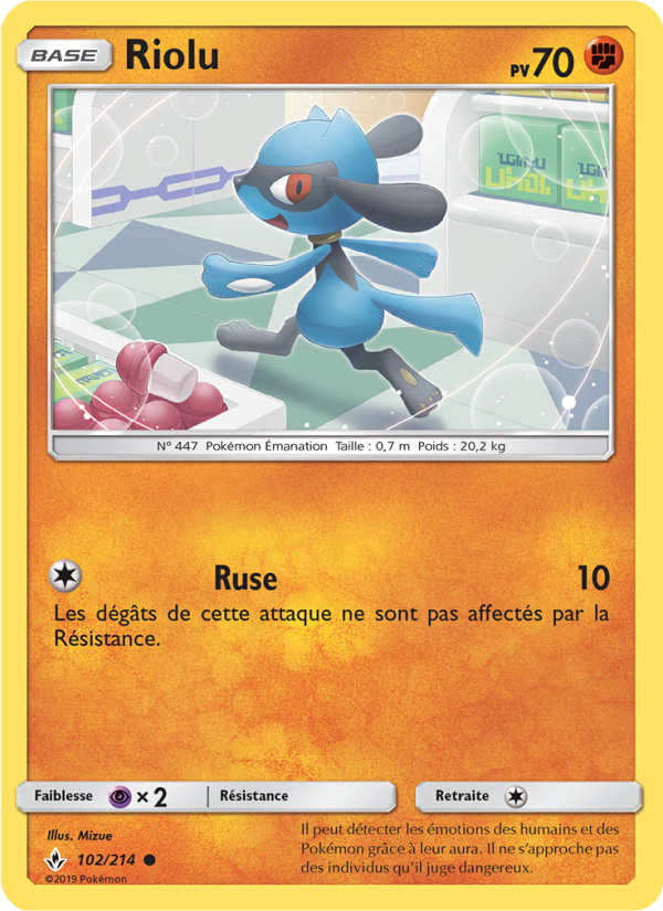 Riolu 102 — Alliance Infaillible (French Pokémon TCG card)