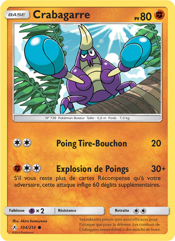 Crabagarre 104 — Alliance Infaillible (French Pokémon TCG card)