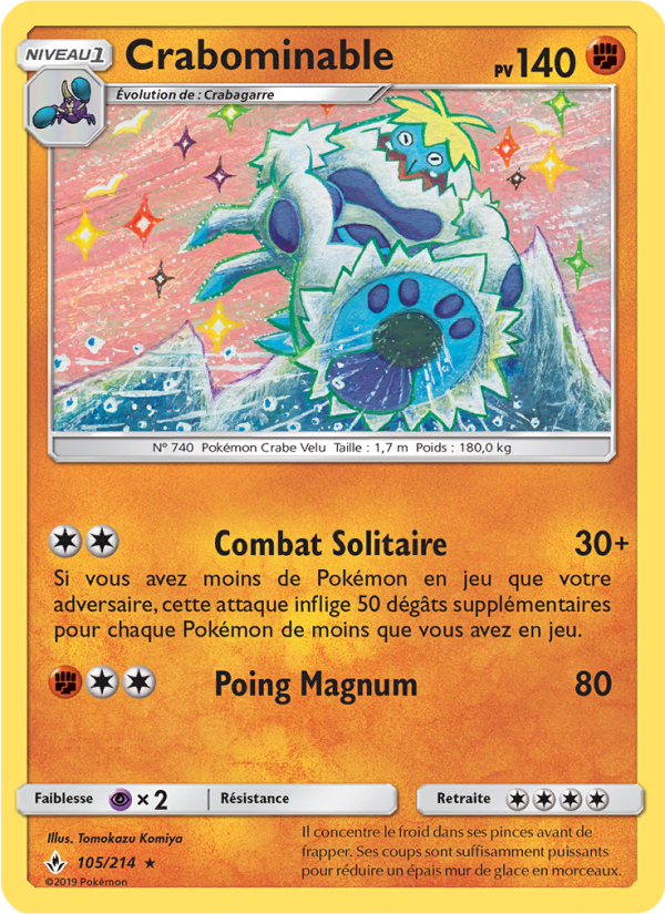Crabominable 105 — Alliance Infaillible (French Pokémon TCG card)