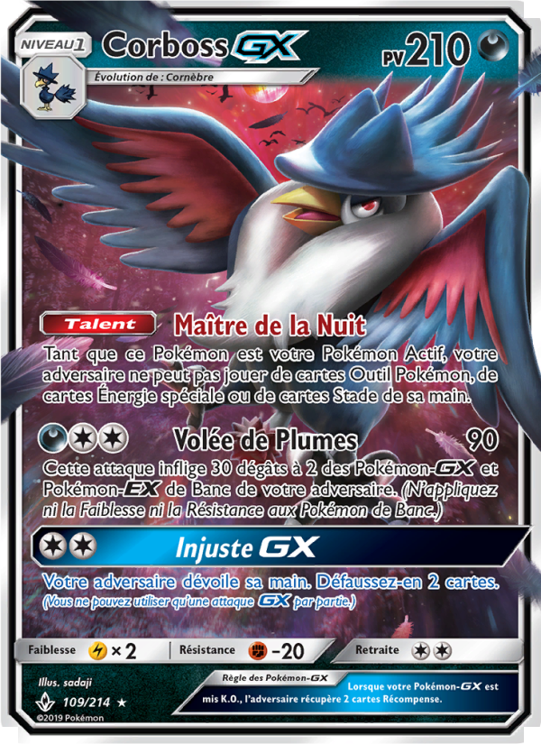 Corboss GX 109 — Alliance Infaillible (French Pokémon TCG card)