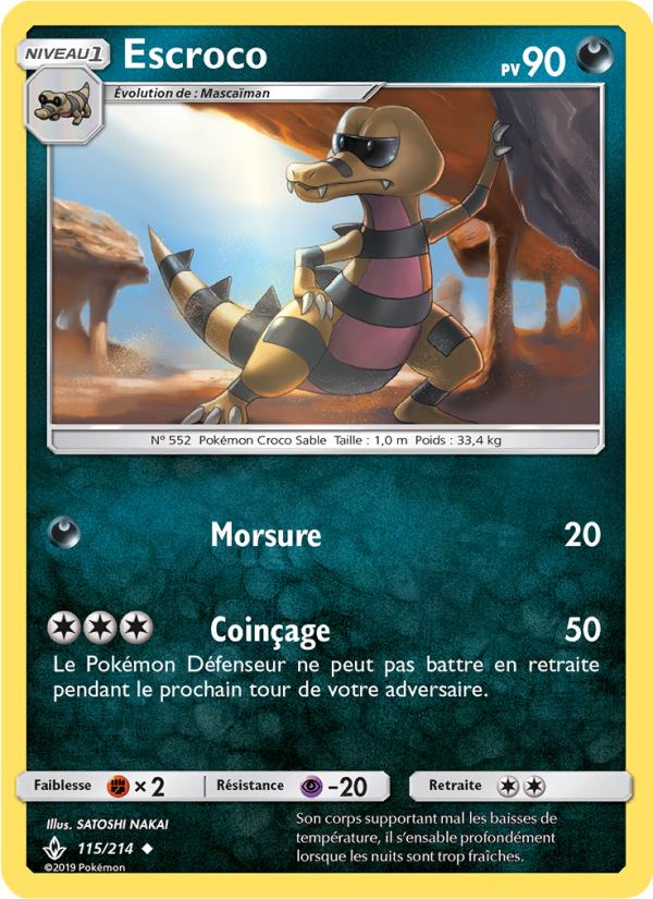 Escroco 115 — Alliance Infaillible (French Pokémon TCG card)