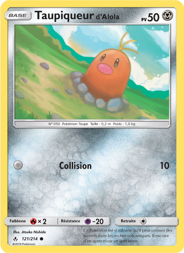 Taupiqueur d’Alola 121 — Alliance Infaillible (French Pokémon TCG card)
