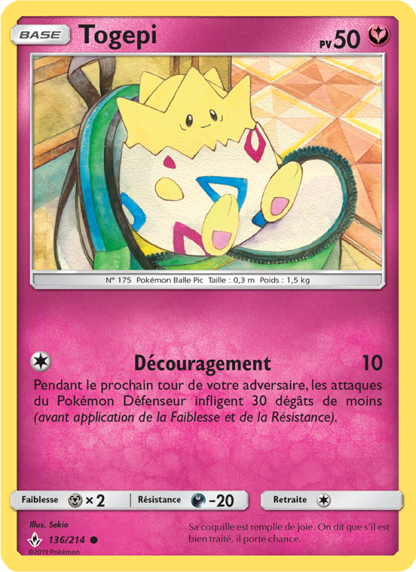Togepi 136 — Alliance Infaillible (French Pokémon TCG card)