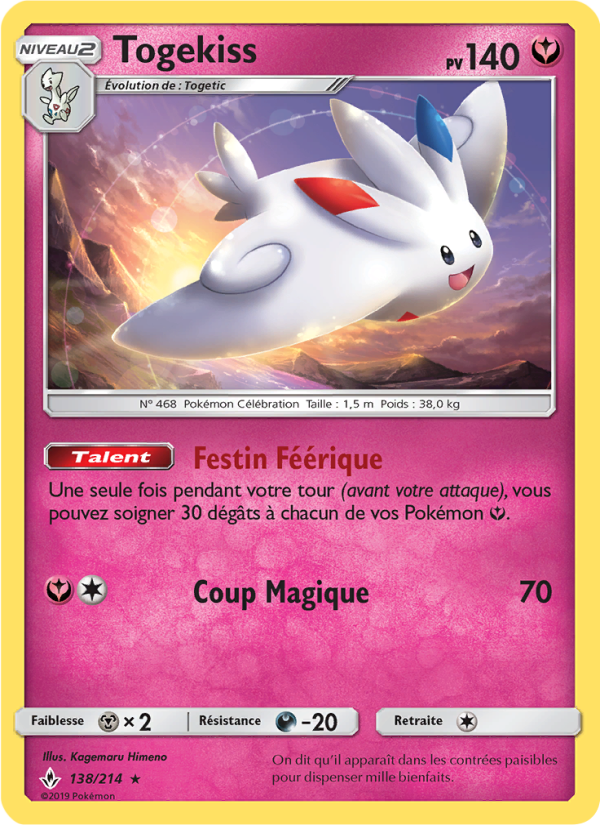 Togekiss 138 — Alliance Infaillible (French Pokémon TCG card)