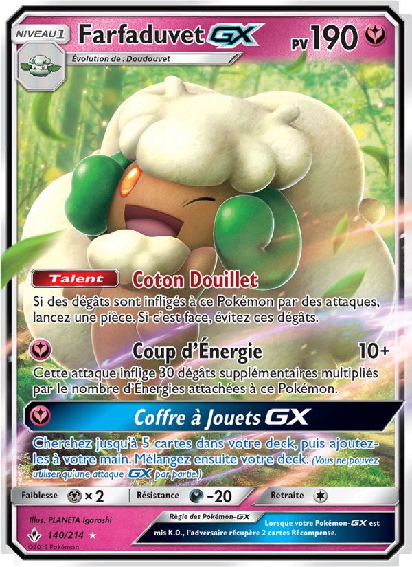 Farfaduvet GX 140 — Alliance Infaillible (French Pokémon TCG card)
