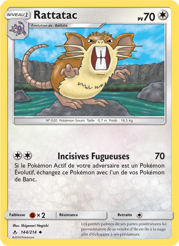 Rattatac 144 — Alliance Infaillible (French Pokémon TCG card)