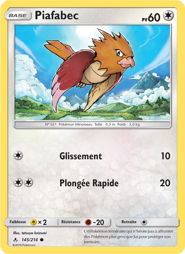 Piafabec 145 — Alliance Infaillible (French Pokémon TCG card)