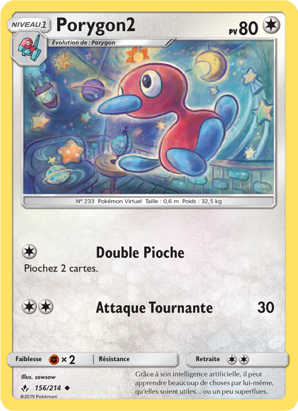 Porygon2 156 — Alliance Infaillible (French Pokémon TCG card)