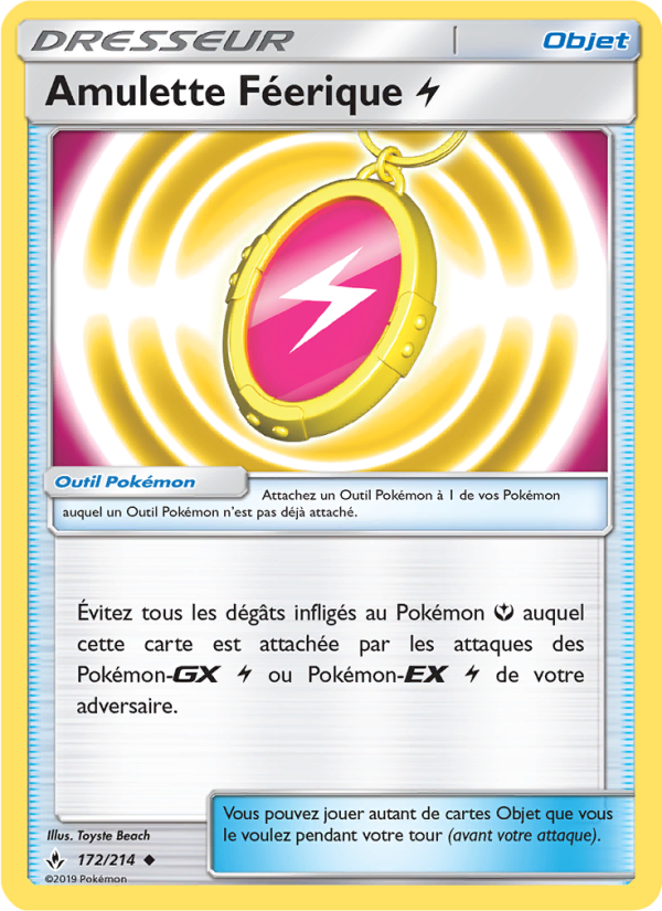 Amulette Féerique Lightning 172 — Alliance Infaillible (French Pokémon TCG card)