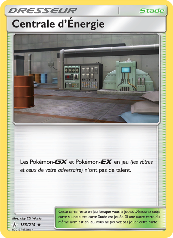 Centrale d’Énergie 183 — Alliance Infaillible (French Pokémon TCG card)