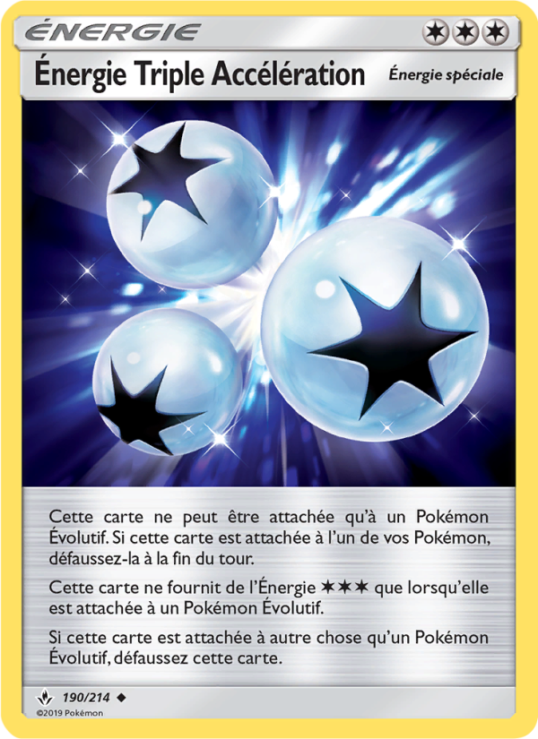 Énergie Triple Accélération 190 — Alliance Infaillible (French Pokémon TCG card)