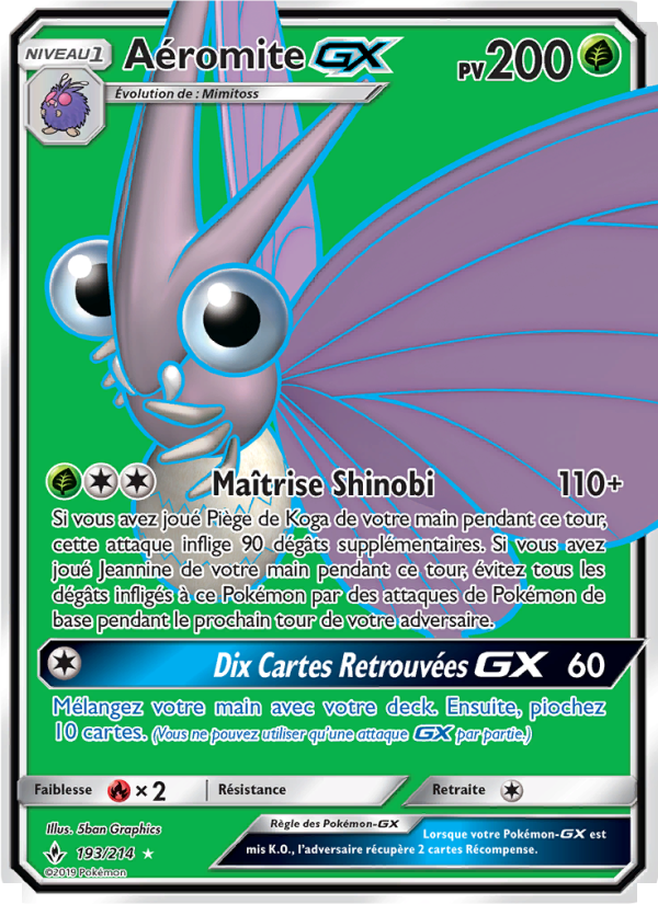Aéromite GX 193 — Alliance Infaillible (French Pokémon TCG card)