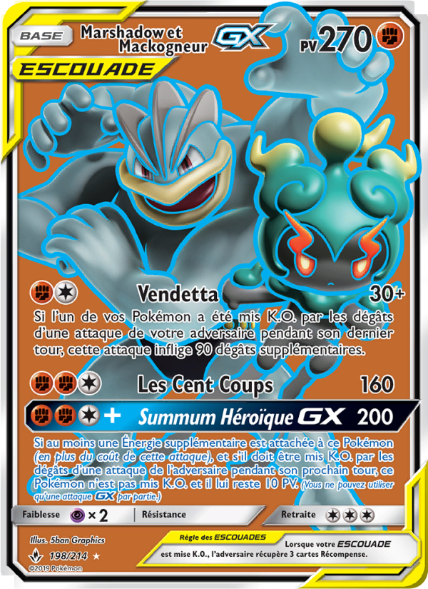 Marshadow et Mackogneur GX 198 — Alliance Infaillible (French Pokémon TCG card)