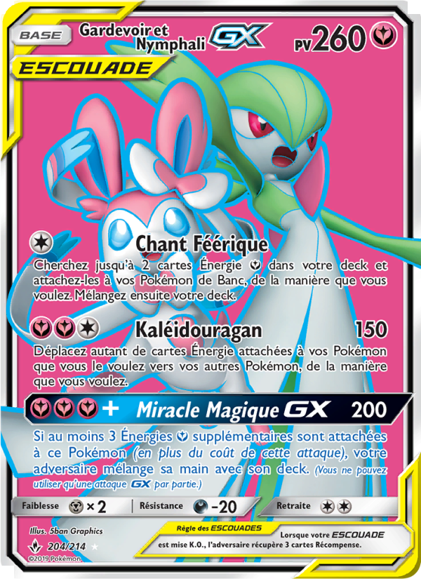 Gardevoir et Nymphali GX 204 — Alliance Infaillible (French Pokémon TCG card)