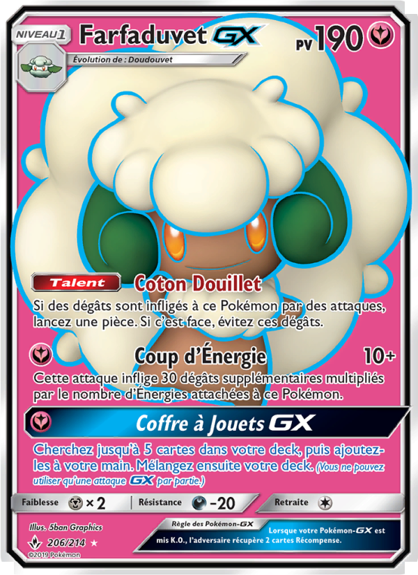 Farfaduvet GX 206 — Alliance Infaillible (French Pokémon TCG card)