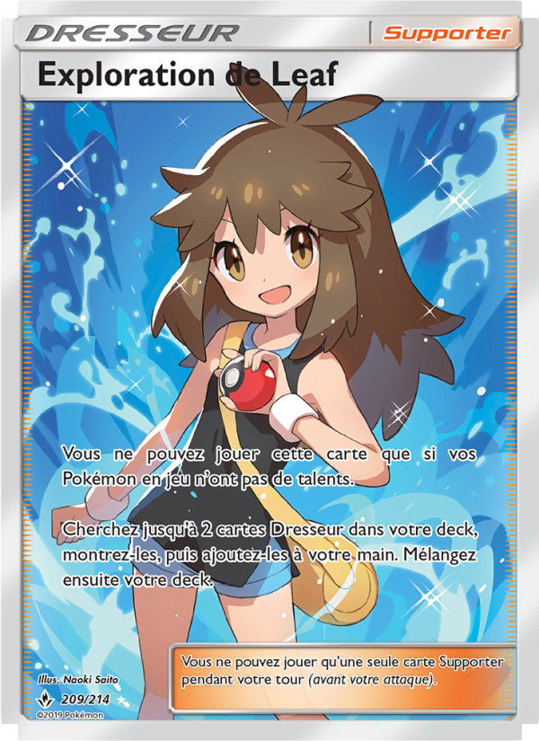Exploration de Leaf 209 — Alliance Infaillible (French Pokémon TCG card)