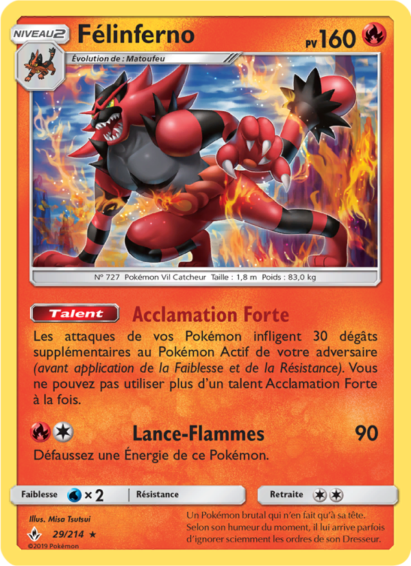Félinferno 29 — Alliance Infaillible (French Pokémon TCG card)