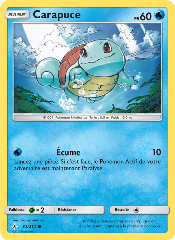 Carapuce 33 — Alliance Infaillible (French Pokémon TCG card)