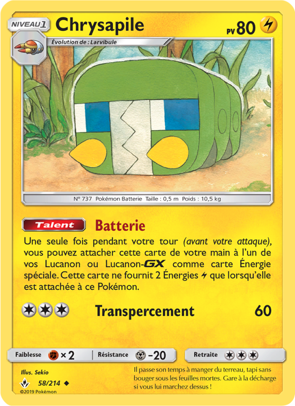 Chrysapile 58 — Alliance Infaillible (French Pokémon TCG card)