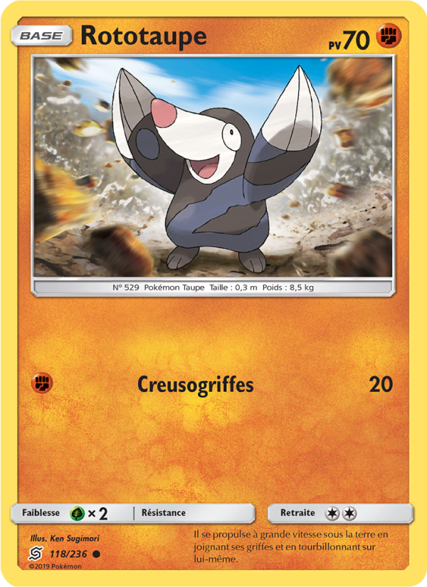 Rototaupe 118 — Harmonie des Esprits (French Pokémon TCG card)