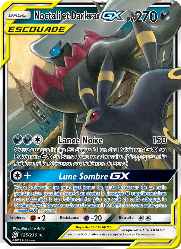 Noctali et Darkrai GX 125 — Harmonie des Esprits (French Pokémon TCG card)