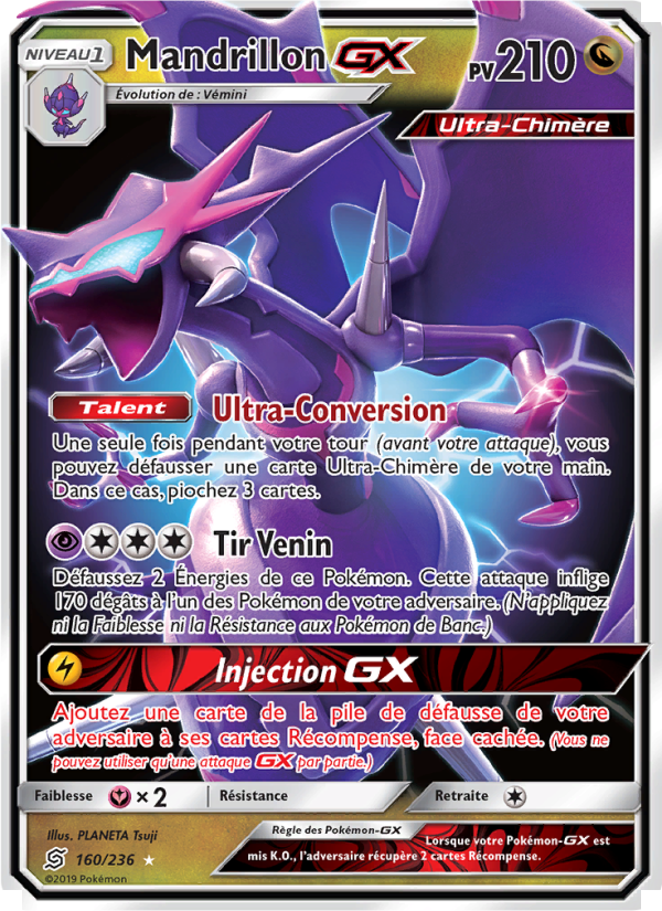 Mandrillon GX 160 — Harmonie des Esprits (French Pokémon TCG card)