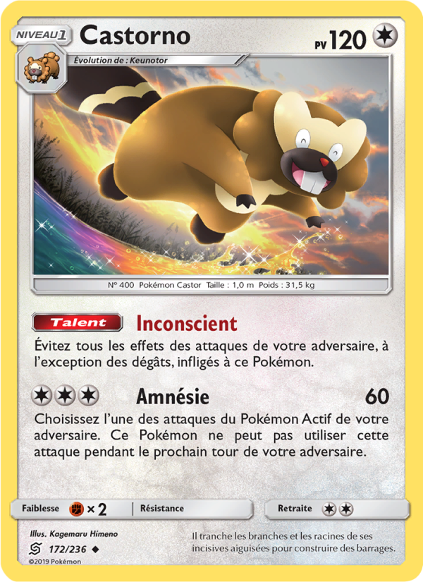 Castorno 172 — Harmonie des Esprits (French Pokémon TCG card)