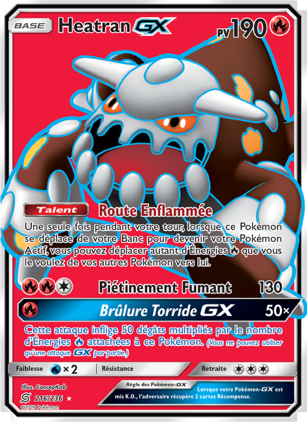 Heatran GX 216 — Harmonie des Esprits (French Pokémon TCG card)