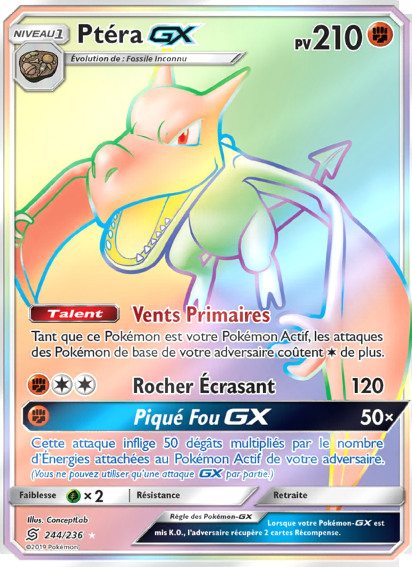 Ptéra GX 244 — Harmonie des Esprits (French Pokémon TCG card)