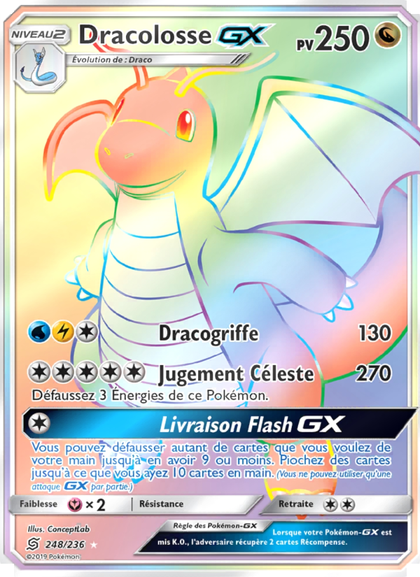 Dracolosse GX 248 — Harmonie des Esprits (French Pokémon TCG card)