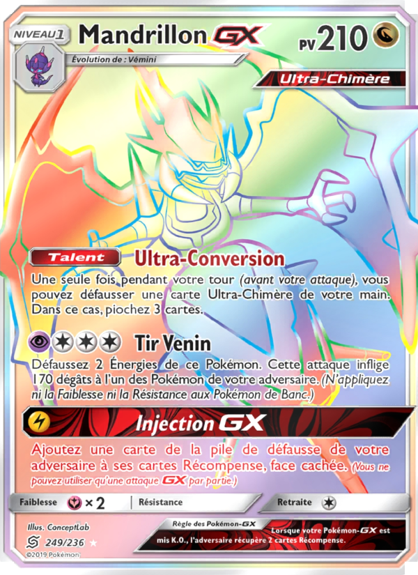 Mandrillon GX 249 — Harmonie des Esprits (French Pokémon TCG card)