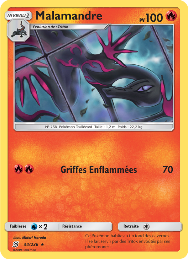 Malamandre 34 — Harmonie des Esprits (French Pokémon TCG card)