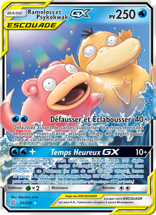 Ramoloss et Psykokwak GX 35 — Harmonie des Esprits (French Pokémon TCG card)