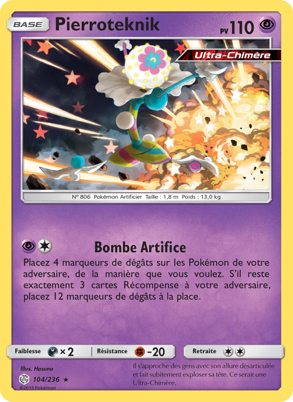 Pierroteknik 104 — Éclipse Cosmique (French Pokémon TCG card)