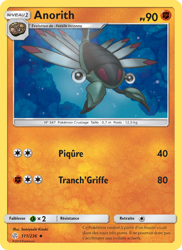 Anorith 111 — Éclipse Cosmique (French Pokémon TCG card)