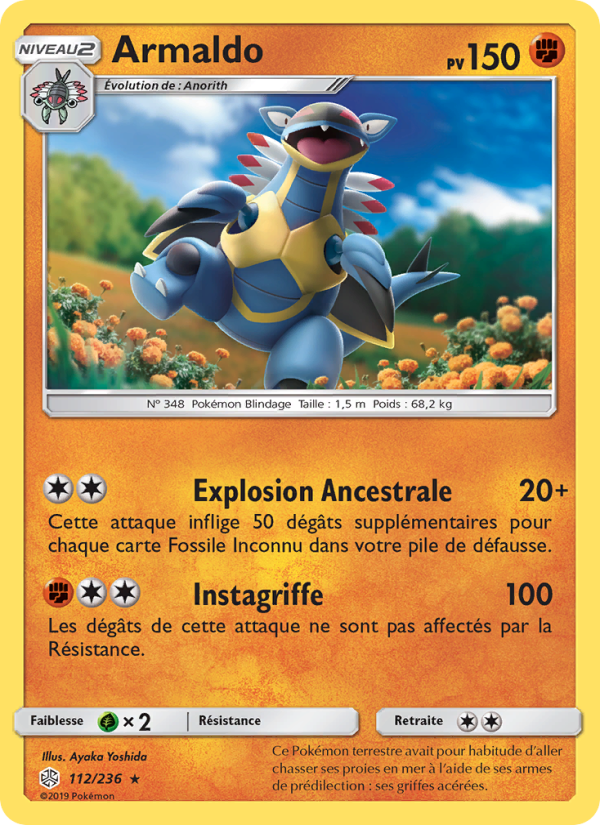 Armaldo 112 — Éclipse Cosmique (French Pokémon TCG card)