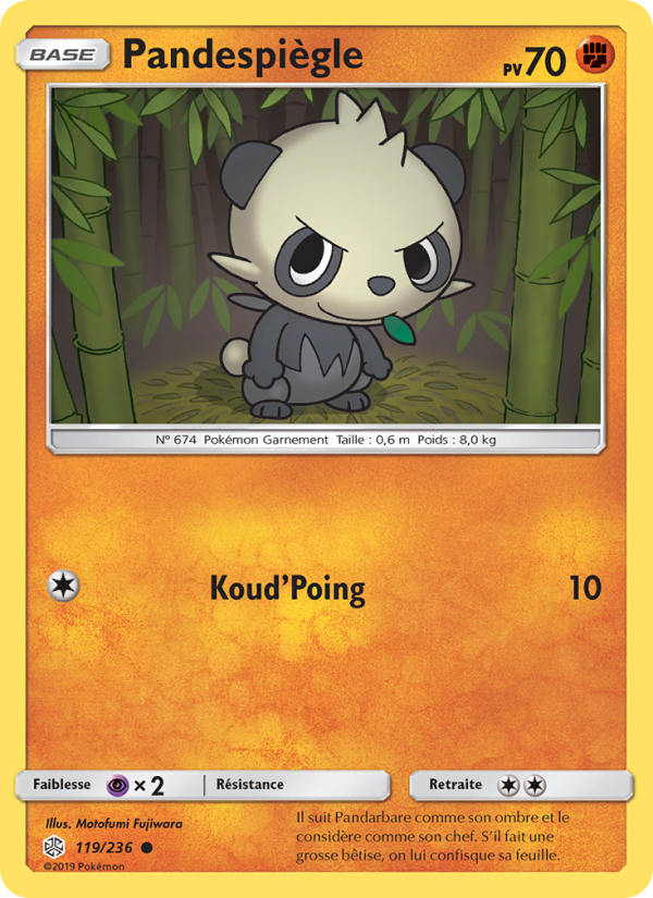 Pandespiègle 119 — Éclipse Cosmique (French Pokémon TCG card)