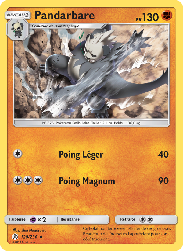 Pandarbare 120 — Éclipse Cosmique (French Pokémon TCG card)