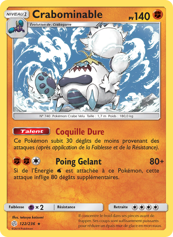 Crabominable 122 — Éclipse Cosmique (French Pokémon TCG card)